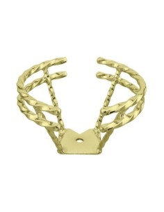 Half Double Twisted Straight Steering Wheel Gold.